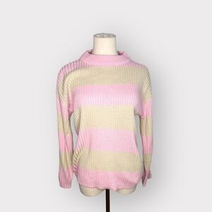 LOVE FOR HUMANITY Pink Striped Sweater (Sz M)
